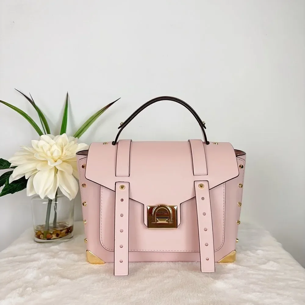 NWT‎ MICHAEL KORS Manhattan Medium Leather Satchel Bag